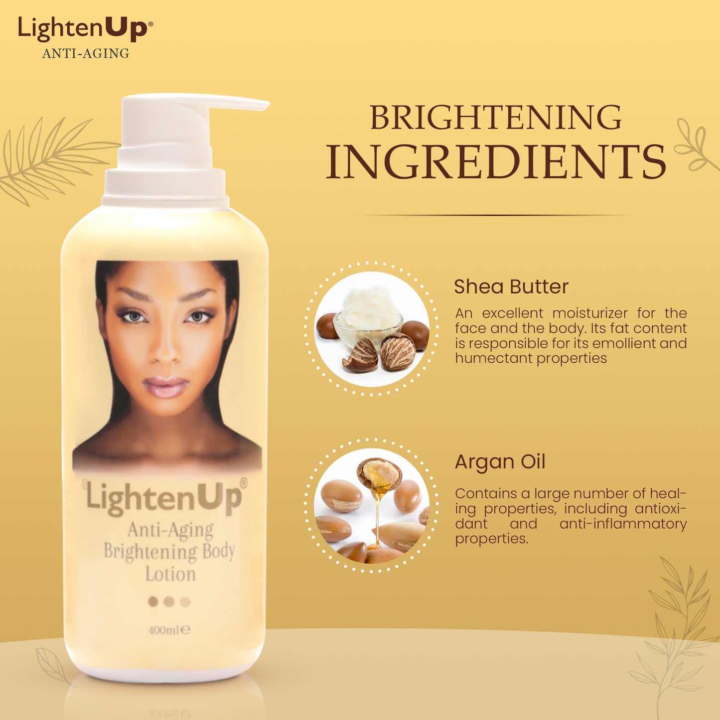 LightenUp Anti-Aging Lightening Body Lotion 400ml