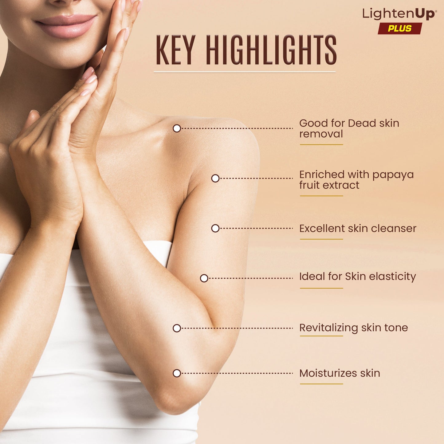 LightenUp Plus Glycerin Bathing Bar with 4% Shea Butter & Papaya Fruit